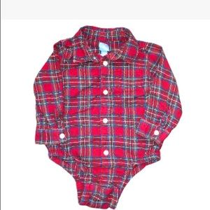 *3/5$* - Baby Gap Plaid Bodysuit - Size 18-24M